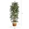 6ft. Artificial Bamboo Tree with Handmade Jute &#x26; Cotton Basket